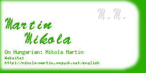martin mikola business card